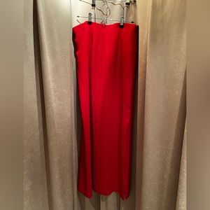 Frascara 100% Silk Long Red Skirt Size 14